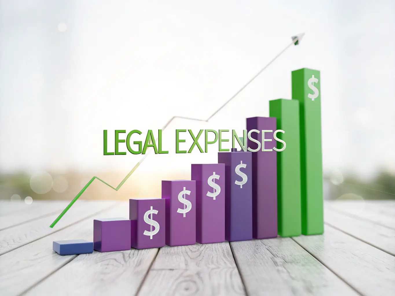 A graph showing income and expenses balancing out, with a rising arrow indicating financial growth. The color scheme is modern and professional.